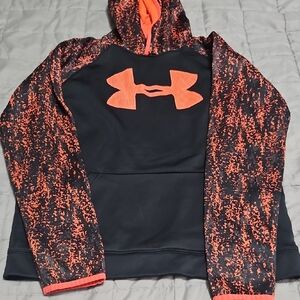 Under Armour Kids' Black and Orange Swearshirt